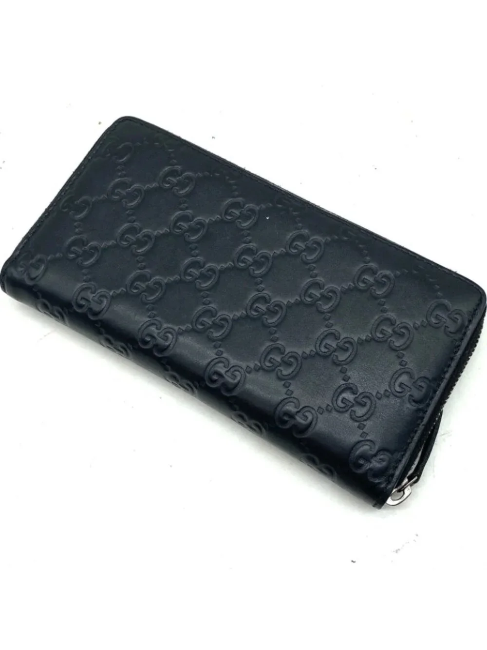 Gucci Wallet Guccissima Round Micro GG Leather Black - Picture 3 of 15
